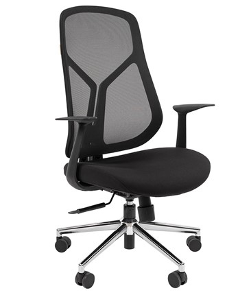 Компьютерное кресло CHAIRMAN 588 Сетчатый акрил черный / Ткань полиэстер черный в Заводоуковске - изображение