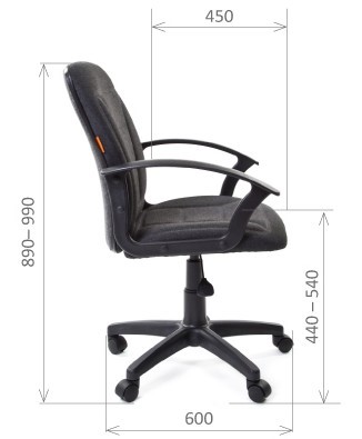Кресло компьютерное CHAIRMAN 627 ткань, цвет черный в Заводоуковске - изображение 3
