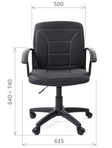 Кресло компьютерное CHAIRMAN 627 ткань, цвет черный в Заводоуковске - предосмотр 2