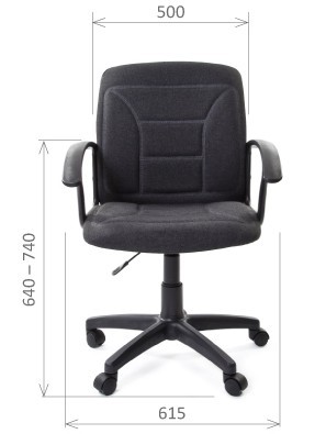 Кресло компьютерное CHAIRMAN 627 ткань, цвет черный в Заводоуковске - изображение 2