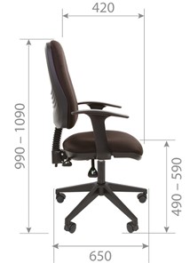 Офисное кресло CHAIRMAN 661 Ткань стандарт 15-13 серая в Заводоуковске - предосмотр 4