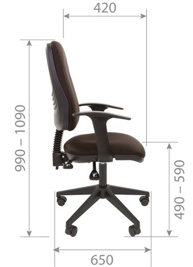 Офисное кресло CHAIRMAN 661 Ткань стандарт 15-13 серая в Заводоуковске - изображение 4