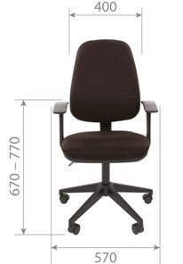 Компьютерное кресло CHAIRMAN 661 Ткань стандарт 15-21 черная в Тюмени - предосмотр 3
