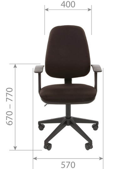 Компьютерное кресло CHAIRMAN 661 Ткань стандарт 15-21 черная в Тюмени - изображение 3