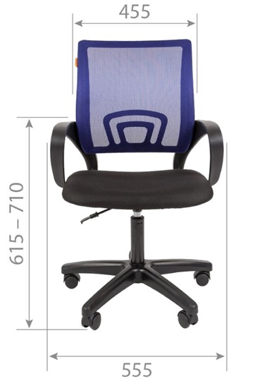 Компьютерное кресло CHAIRMAN 696 black LT, синий в Заводоуковске - изображение 3