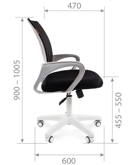 Кресло CHAIRMAN 696 white, черный в Заводоуковске - изображение 2