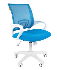 Офисное кресло CHAIRMAN 696 white, tw12-tw04 голубой в Тюмени