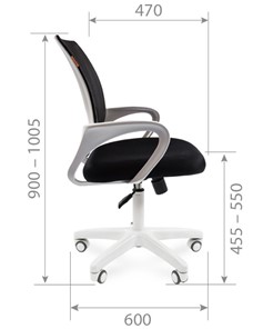 Офисное кресло CHAIRMAN 696 white, tw12-tw04 голубой в Тюмени - предосмотр 2
