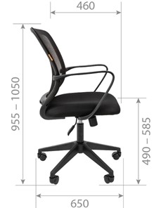 Кресло компьютерное CHAIRMAN 698 black, ткань, цвет черный в Тюмени - предосмотр 2