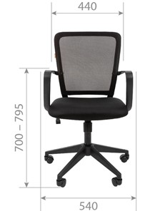 Кресло компьютерное CHAIRMAN 698 black, ткань, цвет черный в Тюмени - предосмотр 1