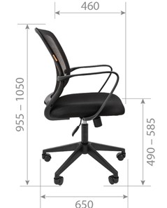 Офисное кресло CHAIRMAN 698 black TW, ткань, цвет серый в Заводоуковске - предосмотр 2