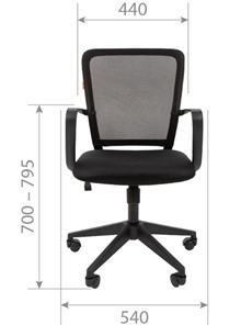Офисное кресло CHAIRMAN 698 black TW, ткань, цвет серый в Тюмени - предосмотр 1