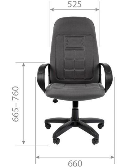 Кресло компьютерное CHAIRMAN 727 ткань ст., цвет черный в Тюмени - изображение 5