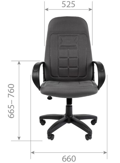 Офисное кресло CHAIRMAN 727 ткань ст., цвет серый в Тюмени - изображение 3