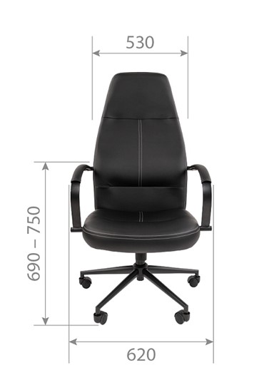 Кресло офисное CHAIRMAN 940 Экокожа черная в Заводоуковске - изображение 3