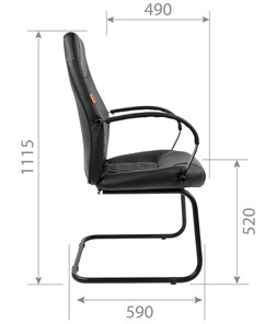 Офисное кресло CHAIRMAN 950V LT Экокожа черная в Заводоуковске - предосмотр 4