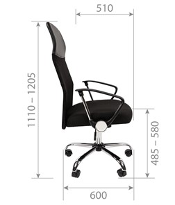 Офисное кресло CHAIRMAN CH610 N, черный в Тюмени - предосмотр 2