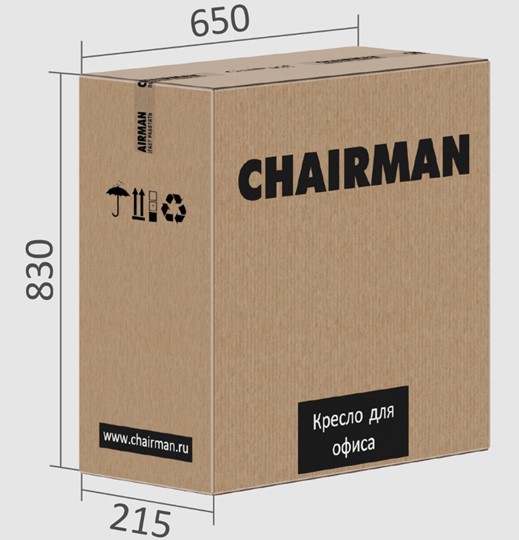 Кресло компьютерное CHAIRMAN CH612 Сетчатый акрил / Ткань стандарт / Экокожа, черный в Тюмени - изображение 5