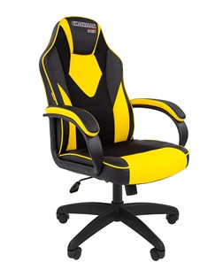 Кресло компьютерное CHAIRMAN GAME 17, цвет черный /желтый в Тюмени