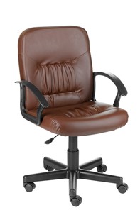 Офисное кресло Чат кожзам коричневый в Ишиме