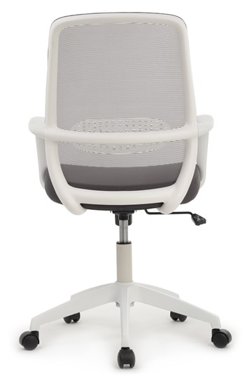 Кресло компьютерное Design W-207, Белый пластик/серая сетка в Заводоуковске - изображение 3