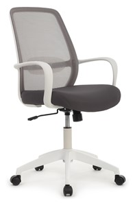 Кресло компьютерное Design W-207, Белый пластик/серая сетка в Заводоуковске - предосмотр