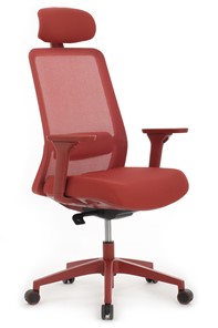 Компьютерное кресло Design WORK W-218C, Красный пластик/Красная сетка в Заводоуковске