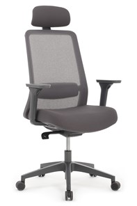 Кресло офисное Design WORK W-218C, Серый пластик/Серая сетка в Тюмени