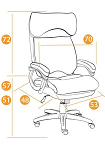 Офисное кресло DUKE флок/ткань, серый/серый, 29/TW-12 арт.14039 в Заводоуковске - предосмотр 27
