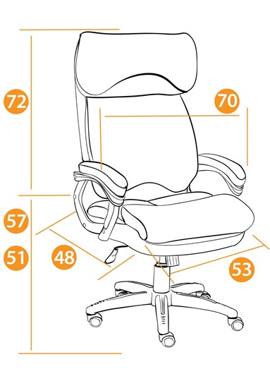 Офисное кресло DUKE флок/ткань, серый/серый, 29/TW-12 арт.14039 в Ишиме - изображение 27