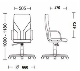Офисное кресло MANAGER (PL64) ткань CAGLIARI C-38 серый в Тюмени - предосмотр 2