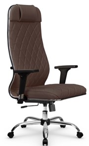 Кресло офисное Мetta L 1m 40M/2D Infinity Easy Clean (MPES) топган, нижняя часть 17833 темно-коричневый в Заводоуковске