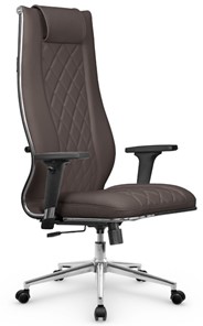 Офисное кресло МЕТТА L 1m 50M/2D Infinity Easy Clean топган, нижняя часть 17852 темно-коричневый в Тюмени