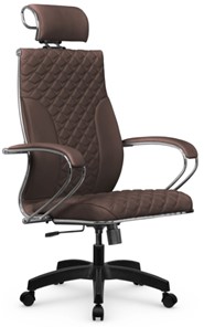 Кресло офисное Metta L 2c 44C/K116 Infinity Easy Clean топган, нижняя часть 17831 темно-коричневый в Тюмени