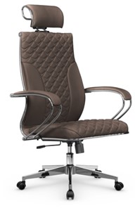 Кресло офисное Metta L 2c 44C/K116 Infinity Easy Clean топган, нижняя часть 17834 светло-коричневый в Заводоуковске