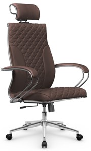 Кресло офисное Metta L 2c 44C/K116 Infinity Easy Clean топган, нижняя часть 17852 темно-коричневый в Заводоуковске