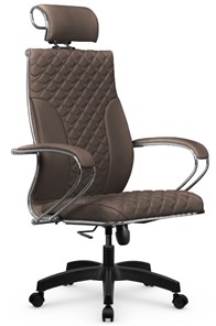 Кресло офисное Metta L 2c 44C/K116 Infinity Easy Clean топган OMS, нижняя часть 17859 светло-коричневый в Тюмени