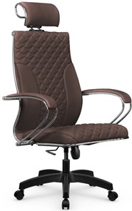 Кресло офисное Metta L 2c 44C/K116 Infinity Easy Clean топган OMS, нижняя часть 17859 темно-коричневый в Тюмени