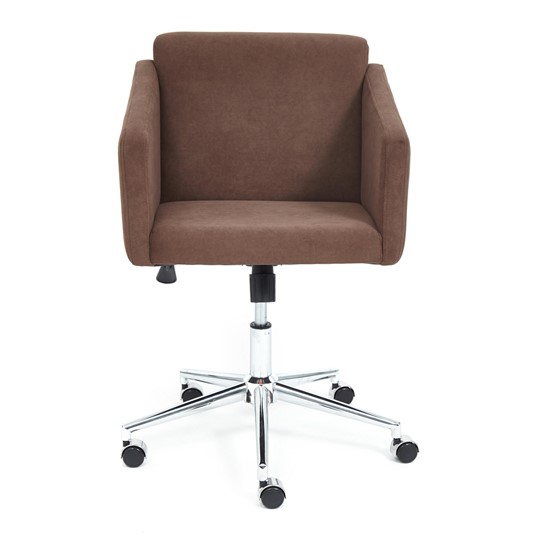 Офисное кресло MILAN хром флок, коричневый, арт.13945 в Заводоуковске - изображение 1