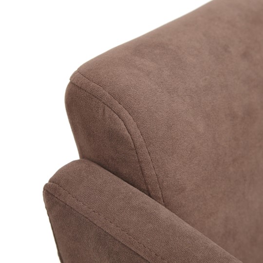 Офисное кресло MILAN хром флок, коричневый, арт.13945 в Заводоуковске - изображение 7