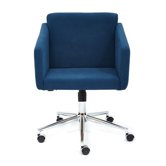 Офисное кресло MILAN хром флок, синий, арт.13948 в Заводоуковске - изображение 1