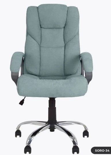 Офисное кресло MORFEO (CHR68) ткань SORO-34, зеленая в Тюмени - изображение 1