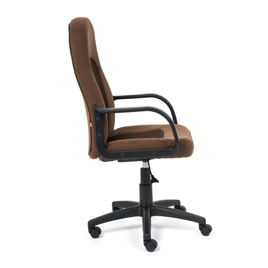 Кресло компьютерное PARMA флок/ткань, коричневый, арт.15020 в Заводоуковске - изображение 2