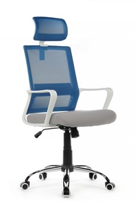 Кресло компьютерное RCH 1029HW, серый/синий в Заводоуковске