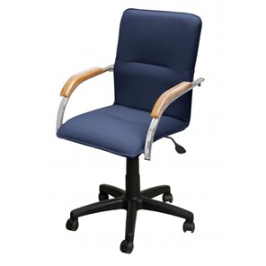Офисное кресло Самба-лифт СРП-034 Люкс синий/бук в Тюмени - предосмотр