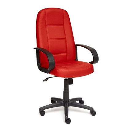 Кресло компьютерное СН747 кож/зам, красный, арт.7707 в Заводоуковске - изображение