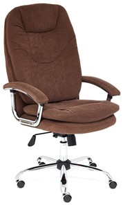 Кресло офисное SOFTY LUX флок, коричневый, арт.13595 в Тюмени - предосмотр