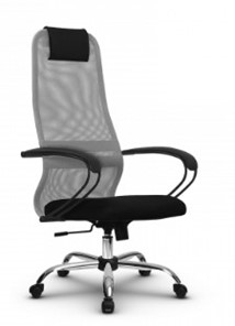 Офисное кресло SU-BK130-8 CH серый/черный в Тюмени