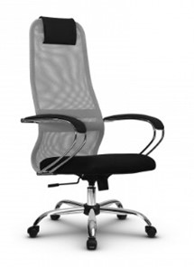 Компьютерное кресло SU-BK131-8 CH серый/черный в Тюмени