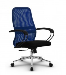 Офисное кресло SU-CK130-8 CH-3 синий/черный в Тюмени